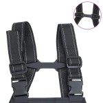 vidaXL Salopetă cu pieptar și cizme, negru, mărimea 38 vidaXL Salopetă cu pieptar și cizme, negru, mărimea 38