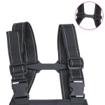 vidaXL Salopetă cu pieptar și cizme, negru, mărimea 41 vidaXL Salopetă cu pieptar și cizme, negru, mărimea 41