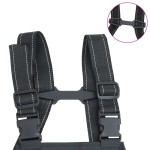 vidaXL Salopetă cu pieptar și cizme, negru, mărimea 42 vidaXL Salopetă cu pieptar și cizme, negru, mărimea 42
