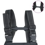 vidaXL Salopetă cu pieptar și cizme, negru, mărimea 45 vidaXL Salopetă cu pieptar și cizme, negru, mărimea 45