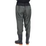 vidaXL Pantaloni cu talie înaltă cu cizme, verde închis, mărimea 41 vidaXL Pantaloni cu talie înaltă cu cizme, verde închis, mărimea 41