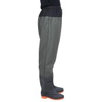 vidaXL Pantaloni cu talie înaltă cu cizme, verde închis, mărimea 45 vidaXL Pantaloni cu talie înaltă cu cizme, verde închis, mărimea 45