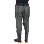 vidaXL Pantaloni cu talie înaltă cu cizme, verde închis, mărimea 46 vidaXL Pantaloni cu talie înaltă cu cizme, verde închis, mărimea 46