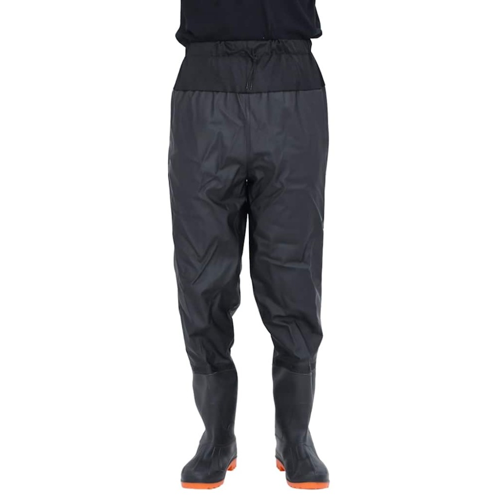 vidaXL Pantaloni cu talie înaltă cu cizme, negru, mărimea 38