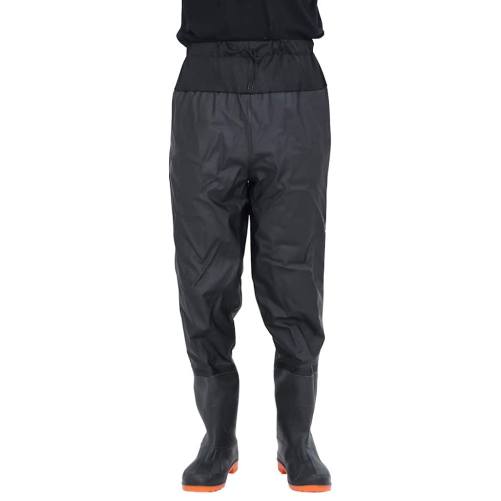 vidaXL Pantaloni cu talie înaltă cu cizme, negru, mărimea 40