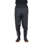 vidaXL Pantaloni cu talie înaltă cu cizme, negru, mărimea 46 vidaXL Pantaloni cu talie înaltă cu cizme, negru, mărimea 46