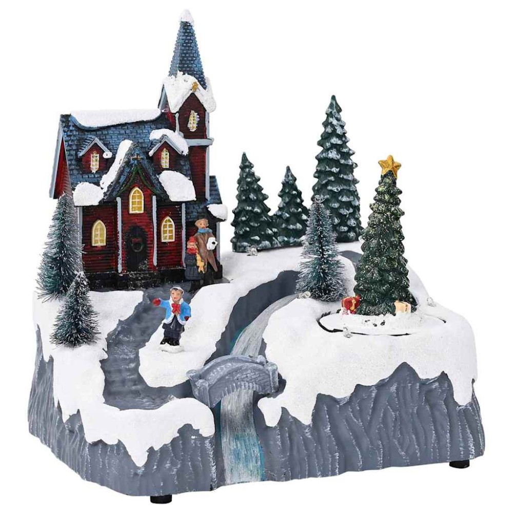 vidaXL Decorațiune sat de Crăciun Multicolour 20.5 x 17 x 21 cm