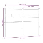 vidaXL Tăblie de pat, stejar sonoma, 120 cm, fier și lemn prelucrat
