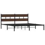 vidaXL Cadru de pat fără saltea, cu tăblie, stejar maro, 183x213 cm