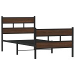vidaXL Cadru de pat fără saltea, cu tăblie de cap/picioare, 75x190 cm