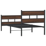 vidaXL Cadru de pat fără saltea, cu tăblie de cap/picioare, 75x190 cm