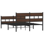 vidaXL Cadru de pat fără saltea, cu tăblie de cap/picioare, 137x190 cm