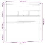 vidaXL Tăblie de pat, stejar maro, 80 cm, lemn prelucrat și oțel