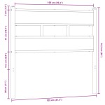 vidaXL Tăblie de pat, stejar maro, 100 cm, lemn prelucrat și oțel