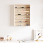 vidaXL Vitrina de colecție din lemn cu 6 rafturi 40x8,5x55 cm