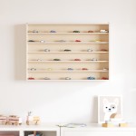 vidaXL Vitrina de colecție din lemn cu 6 rafturi 80x8,5x55 cm