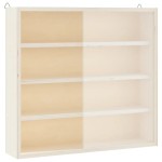 vidaXL Vitrina de colecție din lemn cu uși 40x8,5x37 cm