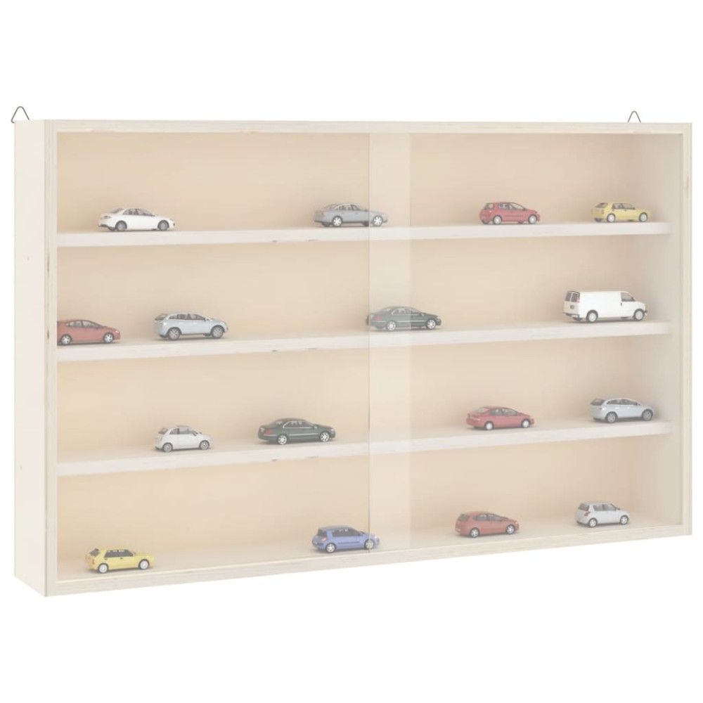 vidaXL Vitrina de colecție din lemn cu uși 60x8,5x37 cm
