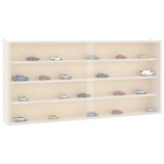 vidaXL Vitrina de colecție din lemn cu uși 80x8,5x37 cm vidaXL Vitrina de colecție din lemn cu uși 80x8,5x37 cm