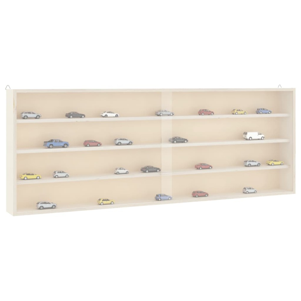 vidaXL Vitrina de colecție din lemn cu uși 100x8,5x37 cm