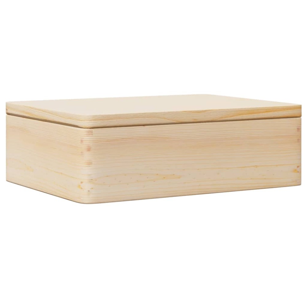 vidaXL Cutie din lemn cu capac 40x30x13 cm din lemn masiv de pin