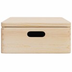 vidaXL Cutie din lemn cu capac 40x30x23 cm din lemn masiv de pin vidaXL Cutie din lemn cu capac 40x30x23 cm din lemn masiv de pin