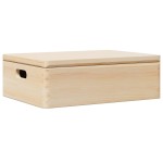 vidaXL Cutie din lemn cu capac 40x30x23 cm din lemn masiv de pin vidaXL Cutie din lemn cu capac 40x30x23 cm din lemn masiv de pin
