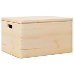 vidaXL Cutie din lemn cu capac 40x30x23 cm din lemn masiv de pin vidaXL Cutie din lemn cu capac 40x30x23 cm din lemn masiv de pin