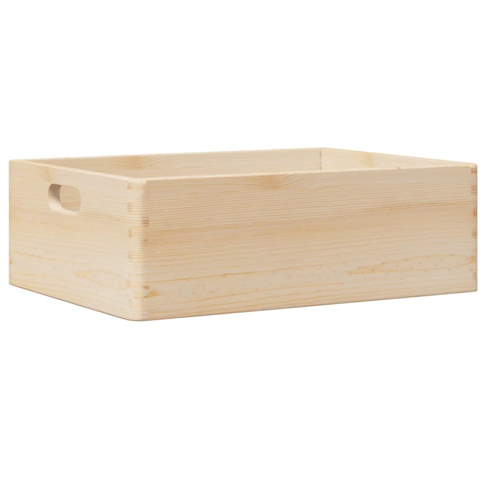 vidaXL Cutie din lemn cu mânere 40x30x13 cm din lemn masiv de pin
