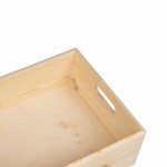 vidaXL Cutie din lemn cu mânere 40x30x13 cm din lemn masiv de pin vidaXL Cutie din lemn cu mânere 40x30x13 cm din lemn masiv de pin
