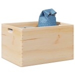 vidaXL Cutie din lemn cu mânere 40x30x23 cm din lemn masiv de pin vidaXL Cutie din lemn cu mânere 40x30x23 cm din lemn masiv de pin
