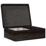 vidaXL Cutie din lemn cu capac negru 40x30x13 cm lemn masiv de pin vidaXL Cutie din lemn cu capac negru 40x30x13 cm lemn masiv de pin