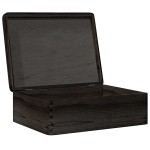 vidaXL Cutie din lemn cu capac negru 40x30x13 cm lemn masiv de pin vidaXL Cutie din lemn cu capac negru 40x30x13 cm lemn masiv de pin