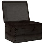vidaXL Cutie din lemn cu capac negru 40x30x23 cm lemn masiv de pin vidaXL Cutie din lemn cu capac negru 40x30x23 cm lemn masiv de pin