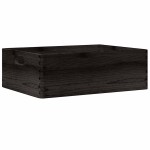 vidaXL Cutie din lemn cu mânere negru 40x30x13 cm lemn masiv de pin