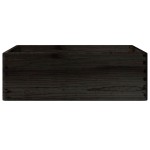 vidaXL Cutie din lemn cu mânere negru 40x30x13 cm lemn masiv de pin