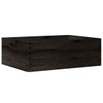 vidaXL Cutie din lemn cu mânere negru 40x30x13 cm lemn masiv de pin