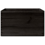 vidaXL Cutie din lemn cu mânere negru 40x30x23 cm lemn masiv de pin vidaXL Cutie din lemn cu mânere negru 40x30x23 cm lemn masiv de pin