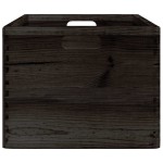 vidaXL Cutie din lemn cu mânere negru 40x30x23 cm lemn masiv de pin vidaXL Cutie din lemn cu mânere negru 40x30x23 cm lemn masiv de pin