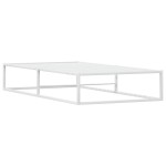 vidaXL Cadru de pat fără saltea alb 100x200 cm metal