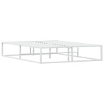 vidaXL Cadru de pat fără saltea alb 140x200 cm metal