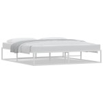 vidaXL Cadru de pat fără saltea alb 180x200 cm metal