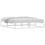 vidaXL Cadru de pat fără saltea alb 180x200 cm metal