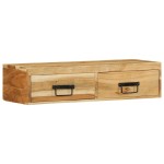 vidaXL Dulap TV montat pe perete 80x30x19 cm, lemn masiv reciclat