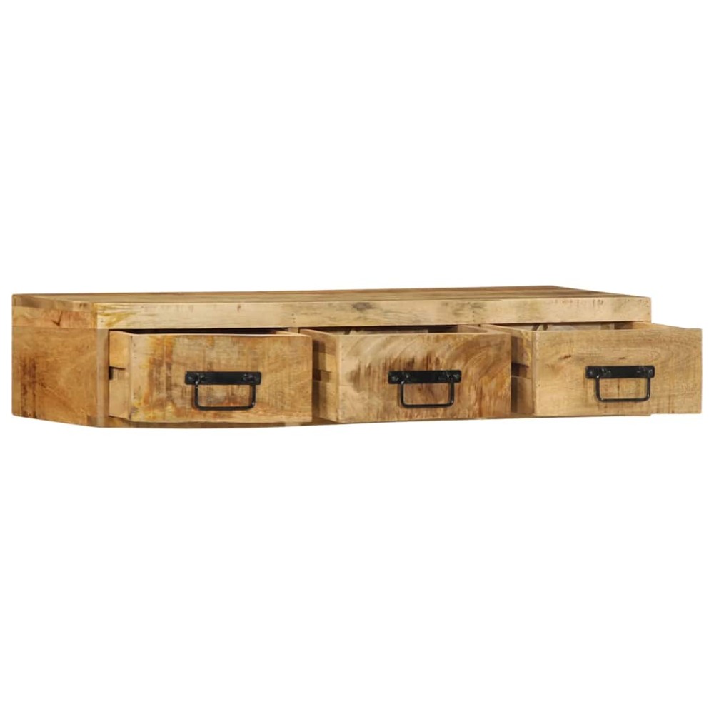 vidaXL Dulap TV montat pe perete 100x30x19 cm lemn masiv de mango brut