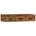 vidaXL Dulap TV montat pe perete 100x30x19 cm, lemn masiv reciclat