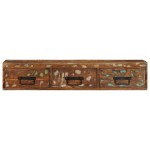 vidaXL Dulap TV montat pe perete 100x30x19 cm, lemn masiv reciclat