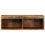 vidaXL Dulap TV montat pe perete 60x30x19 cm, lemn masiv reciclat
