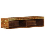 vidaXL Dulap TV montat pe perete 80x30x19 cm, lemn masiv reciclat