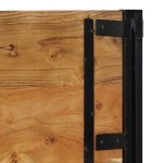 vidaXL Tăblie de pat 100 cm din lemn masiv de salcâm și fier
